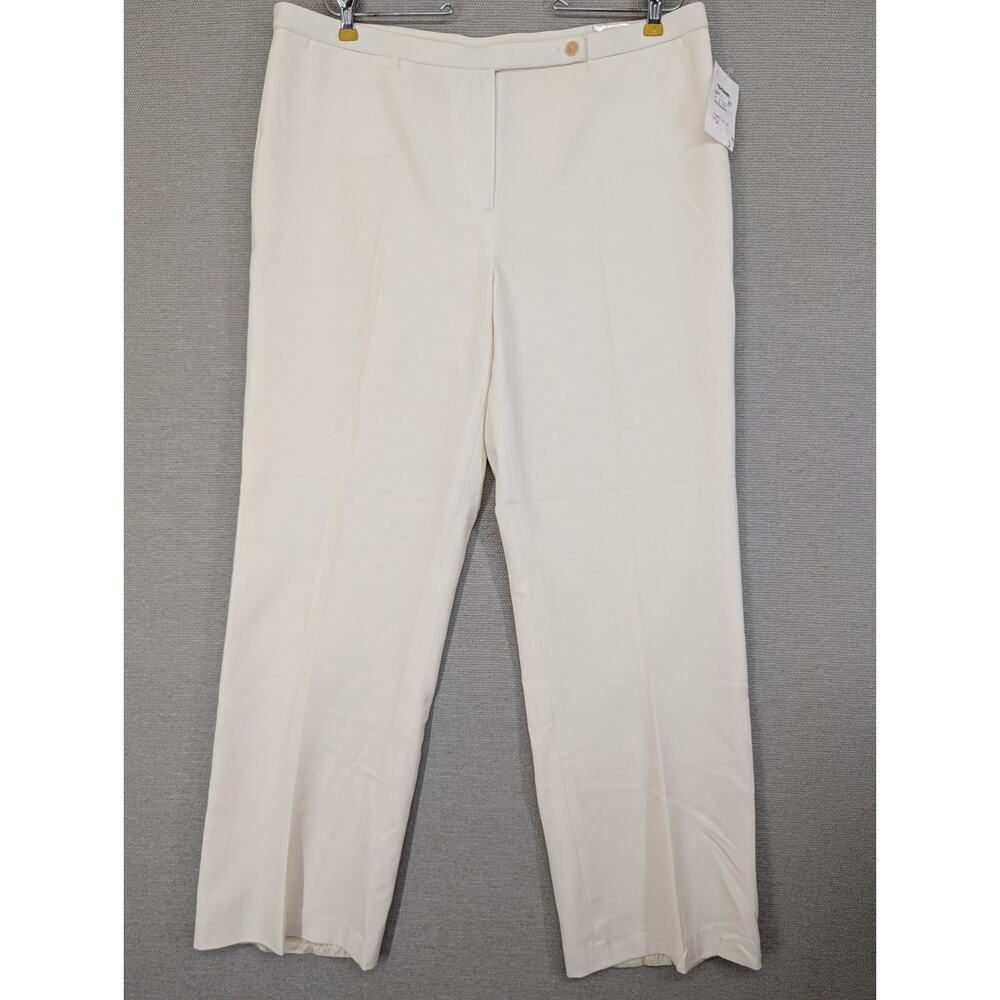 Focus 2000 Pants Size 16 Classic Fit Off White Stretch NWT -0226E156